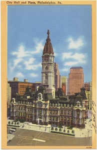 City Hall and plaza, Philadelphia, Pa.