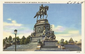 Washington Monument front of Art Museum, Philadelphia, PA.
