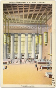 Interior Pennsylvania R. R. Station, 30th Street, Philadelphia, PA.