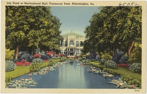 Lily pond at Horticultural Hall, Fairmount Park, Philadelphia, Pa.