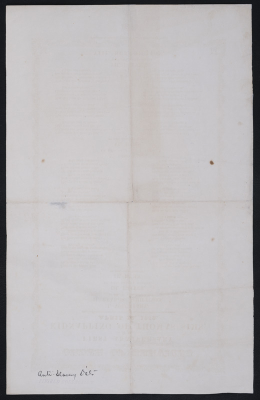 Order of services at the first anniversary of the kidnaping of Thomas Sims