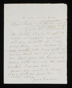 Letter from Emma Weston to Mary Sanborn Fifield, 1838 or 1839