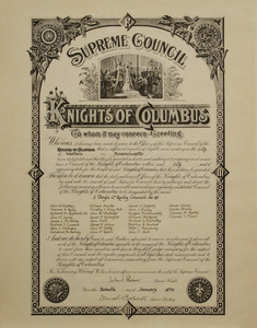 Charter for Council Number 85, Westborough, Massachusetts