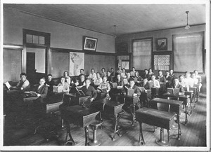 Classroom photograph from the Harvey Building