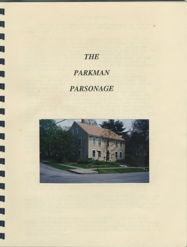 The Parkman Parsonage