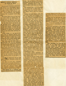 Newspaper biography of Deacon Josiah Newton