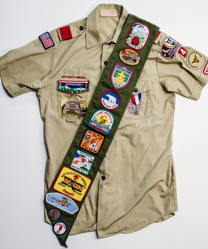 Boy Scout Uniform Sash and Shirt - Digital Commonwealth