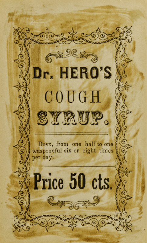Dr. Hero's cough syrup label