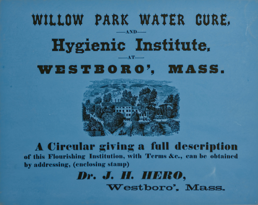 "Willow Park Water Cure and Hygienic Institute" circular