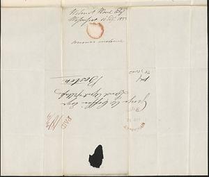 Wilmot Wood to George Coffin, 10 Setpemeber 1833