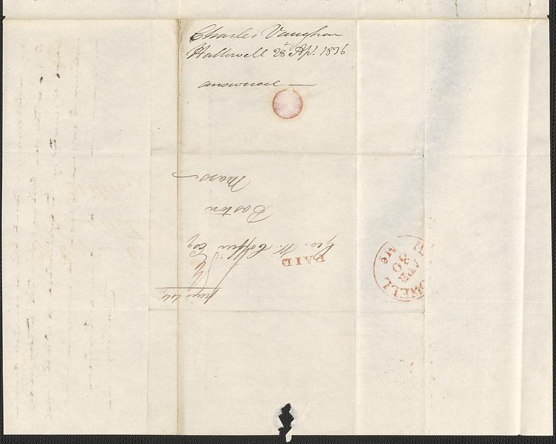 Charles Vaughan to George Coffin, 28 April 1836 - Digital Commonwealth