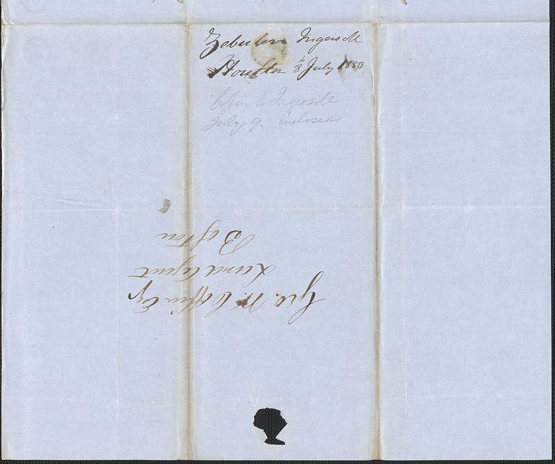 Z. Ingersoll to George Coffin, 8 July 1850