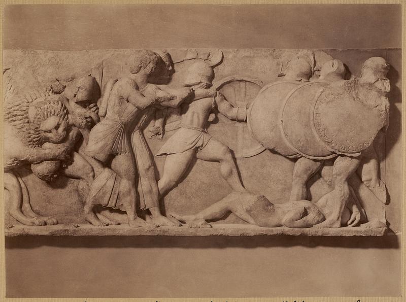 Frieze from the treasury of the Cnidians at Delphi, archaic, Greek