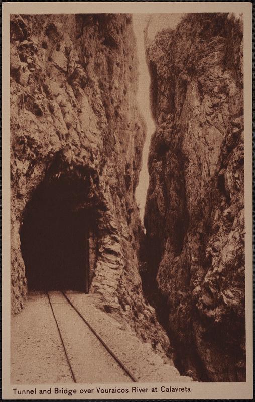 Tunnel and bridge over Vouraicos River at Calavreta