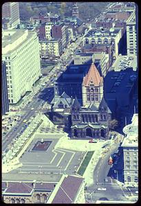 View of Trinity Church and Copley Square from Prudential Tower, Boston