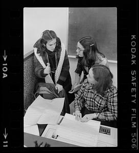 Suffolk University: Students confer in class, downtown Boston, Beacon Hill