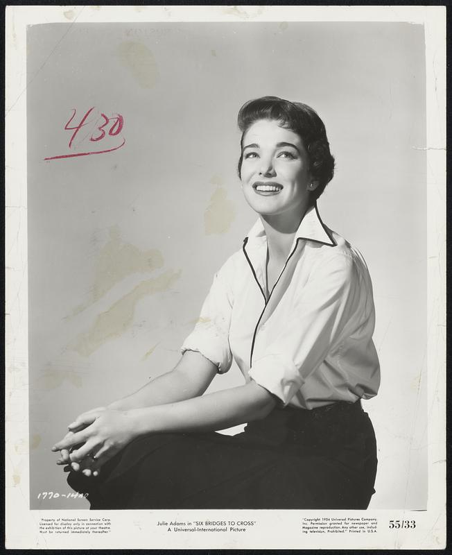 ジュリー・アダムス直筆サイン入り超 特大写真…怒りの河…Julie Adams