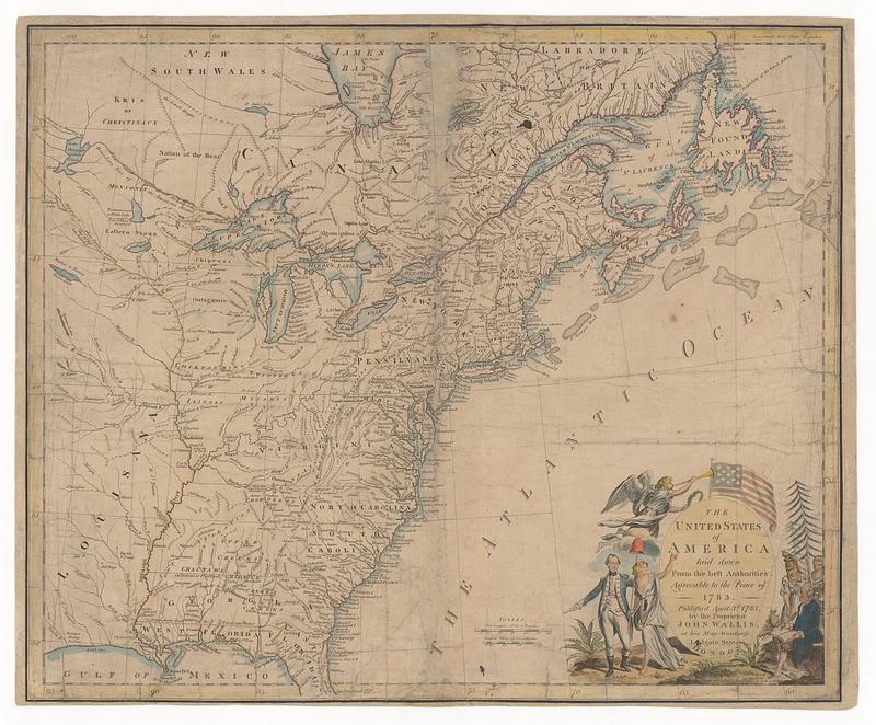 The United States of America laid down from the best authorities, agreeable to the peace of 1783