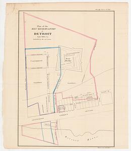 Plan of the mil.y reservation at Detroit