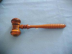 American turned wood gavel