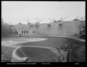 Wachusett Dam, from the north, Clinton, Mass., Nov. 22, 1904