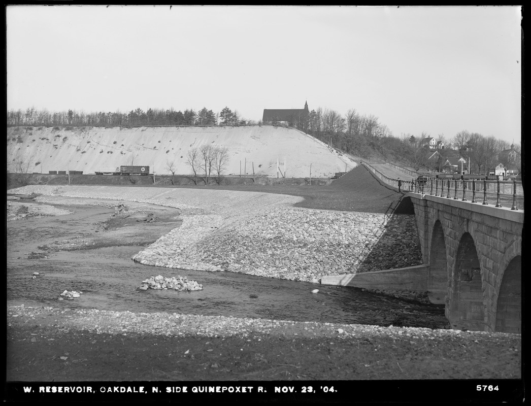Wachusett Reservoir, Quinapoxet River, northerly side, Oakdale, West Boylston, Mass., Nov. 23, 1904
