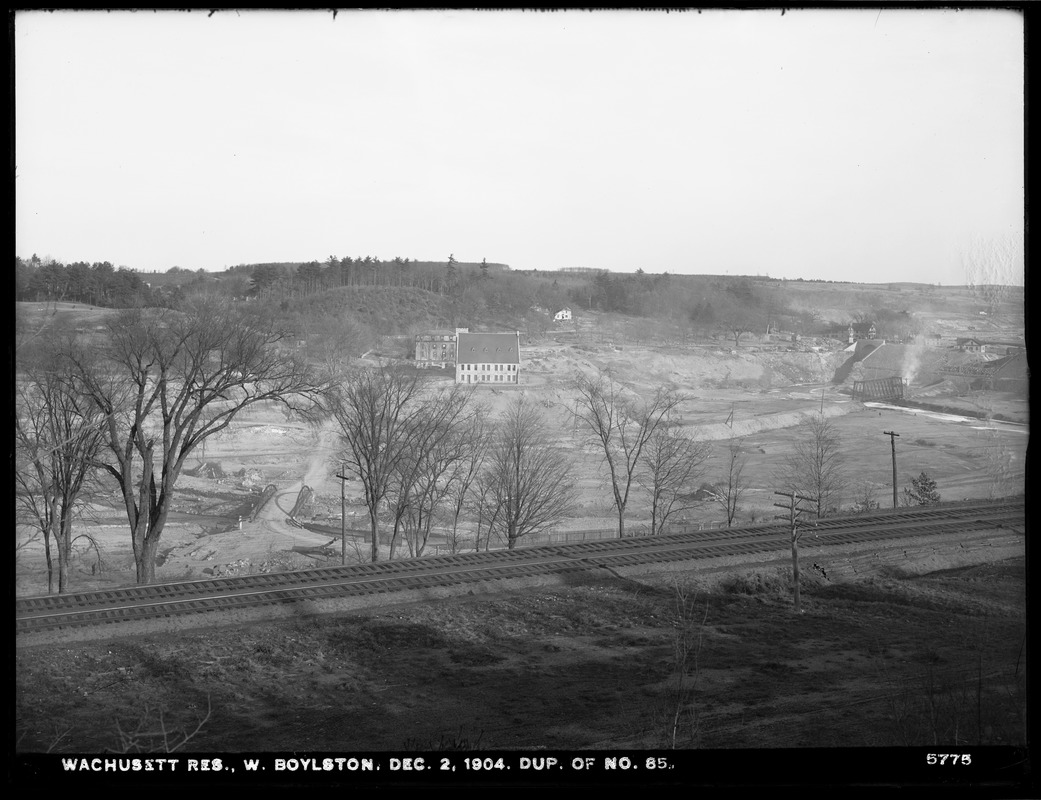 Wachusett Reservoir, view of reservoir at West Boylston, with