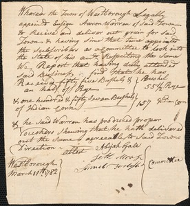 Committee on the Delivery of Grains, 1782