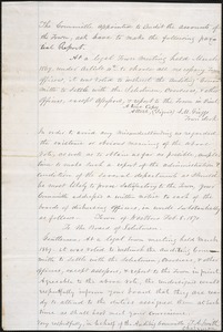 Committee to Audit Town Accounts, 1870