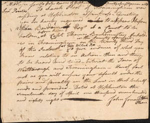 Notices to Appear in Court, 1788-1824