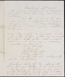 Meeting Minutes, 1861