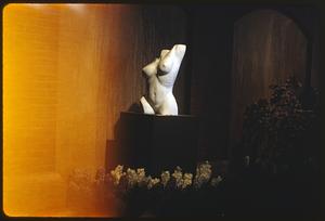Sculpture of a torso on display