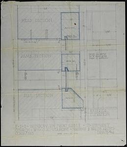 Full-scale drawing of window in front gable