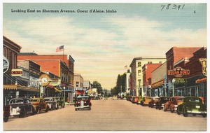 Looking east on Sherman Avenue, Coeur d'Alene, Idaho