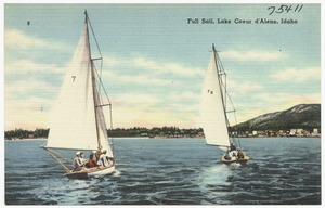 Full sail, Lake Coeur d'Alene, Idaho