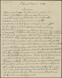 Bartolomeo Vanzetti autographed letter signed to [Aldino Felicani], Plymouth, 26 March 1920