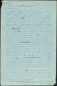 Bartolomeo Vanzetti typed letter (incomplete copy) to Maude Pettyjohn, [Charlestown], Fall 1923