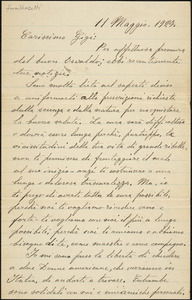 Bartolomeo Vanzetti autographed letter signed to Gigi, [Charlestown], 11 May 1924
