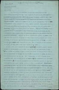 Bartolomeo Vanzetti typed letter (copy) to Maude Pettyjohn, 10 April 1925 ; Bartolomeo Vanzetti typed letter (copy) to Maude Pettyjohn, [Charlestown], 18 November 1925