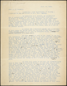 Bartolomeo Vanzetti typed letter (copy) to Mrs. L.N. Russell, [Charlestown], 18 September 1925