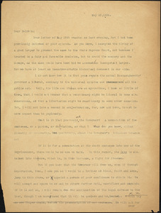 Bartolomeo Vanzetti typed letter (copy) to Roger N. Baldwin, [Charlestown], 21 May 1925