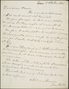 Bartolomeo Vanzetti autographed letter signed to Joseph Moro, [Charlestown], 3 October 1926