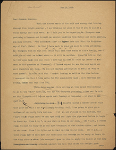 Bartolomeo Vanzetti typed letter (copy) to Mary Donovan, [Charlestown], 19 December 1926