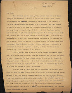 Bartolomeo Vanzetti typed letter (copy) to Mary Donovan, [Dedham], 3 May 1927