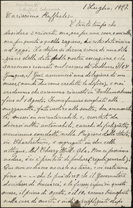 Bartolomeo Vanzetti autographed letter signed to Raffaele Schiavania, [Charlestown], 1 July 1927