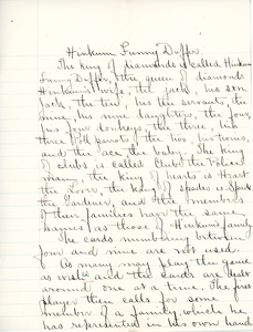 "Hinkum Funny Duffer" essay for English IV by Sarah (Sallie) M. Field, Abbot Academy, class of 1904