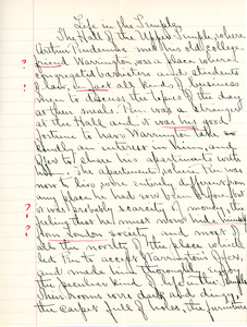 "Life in the Temple" essay for English V by Sarah (Sallie) M. Field, Abbot Academy, class of 1904