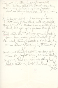 Poem with four stanzas by Sarah (Sallie) M. Field, Abbot Academy, class of 1904