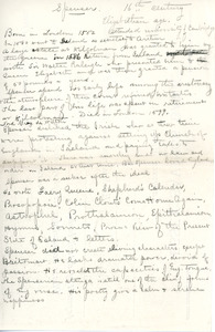 Notes on Spenser by Sarah (Sallie) M. Field, Abbot Academy, class of 1904