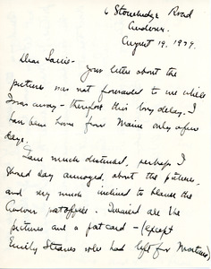 Letter from former classmate Helen Abbott Allen to Sarah (Sallie) M. Field, Abbot Academy, class of 1904